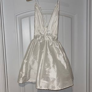 White taffeta mini dress (new with tags)